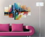 Wallity Cuadro Decorativo ST276 de 5 Piezas en MDF Multicolor